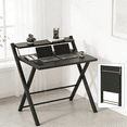 thumbnail image 3 of Ktaxon Folding Laptop Computer Desk Workstation Table No Assembly Wood Desktop Study Writing Desk Home Office Furniture, 3 of 6