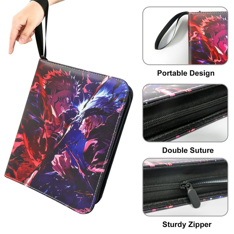 Anime Card Binder for Jujutsu Kaisen Cards,4 Pocket with 50 Sleeves up to  400 Cards,Waterproof Jujutsu Kaisen Cards Display Case - Walmart.com