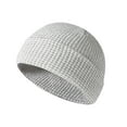 thumbnail image 2 of White Slouchy Beanies for Women Polyester Thick Fleece Lined Knit Winter Hat for Men & Women Warm Watch Cap for Cold Weather One Size, 2 of 4
