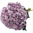 thumbnail image 1 of Flor de hortensia artificial, 5 ramos de hortensias de seda de tallo largo (púrpura) TUNC Sencillez, 1 of 5