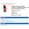 thumbnail image 2 of Right Passenger Side Tail Light Assembly - Compatible with 2005 - 2014 Nissan Frontier (Up To 2/2014) 2006 2007 2008 2009 2010 2011 2012 2013, 2 of 2