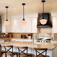 thumbnail image 6 of Vallelunga Black Schoolhouse Pendant Light Fixture with Milk Glass Shade 1-Light, 6 of 7