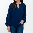 thumbnail image 2 of Elsie & Zoey Perrie Swiss Dot Long Sleeve Peasant Blouse for Women, 2 of 7