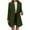 Green, variant on SwiftWear Women's Double-Breasted Trench Coat Faux Fur Lapel Collar Overcoat Trendy Mid-Length Winter Warm Jacket