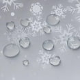 thumbnail image 4 of Grey Christmas Shower Curtain, Winter White Gray Silver Snowflake Fabric Shower Curtains Set for Bathroom Sparkly Xmas Snow Decoration with Hooks 72 X 72 inch Bath Decor, 4 of 6