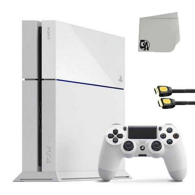 Sony PlayStation 4 500GB Gaming Console White with Call of Duty Ghosts BOLT  AXTION Bundle Used 