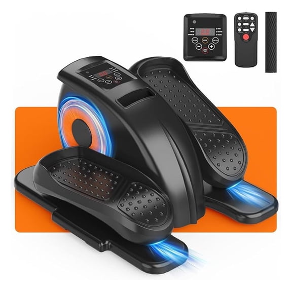 Under Desk Elliptical Machine for Senior Mini Elliptical Leg Exerciser with Control Portable Electric Seated Foot Pedal Exerciser for Home Office