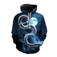 thumbnail image 2 of Sudadera con capucha con estampado de dragón para hombre, sudadera retro con estampado 3D de animales, manga larga, informal, de otoño, para calle, holgada, con capucha, 2 of 5