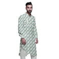 thumbnail image 3 of Atasi Asymmetric Style Rayon Mens Kurta Printed Long Casual Kurta Shirt, 3 of 6