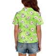 thumbnail image 5 of School Uniform Shirts for Girls Henley Short Sleeve Cute Cartoon Animal Print Polo Shirts Button Closure Active Causal T Shirts, 130, 5 of 5