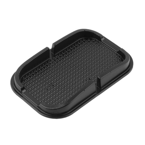 Alfombrilla antideslizante de goma multifuncional para salpicadero de coche, almohadilla antideslizante para navegación y teléfono móvil (negra)