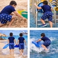 thumbnail image 2 of INGEAR Little Boys Quick Dry Beach Board Shorts Kids Swim Trunks UPF 50+ Swimsuit with Pockets, 2 of 6