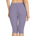 thumbnail image 2 of Purple Color Capri Leggings, Purple Capri Leggings 2, 2 of 6