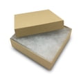 thumbnail image 2 of TheDisplayGuys Paquete de 100 cajas de regalo para joyas de papel de cartón relleno de algodón #33 - Marrón kraft (3 1/2" x 3 1/2" x 1""), 2 of 5