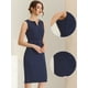 thumbnail image 2 of Vestido de trabajo sin mangas Allegra K Azul marino oscuro S, 2 of 6