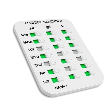 ibaste Dog Feeding Reminder Pet Feeding chart Elderly Sticker Daily Indication Chart 3 Times A Day Reminder for Puppy/Kids/Old People