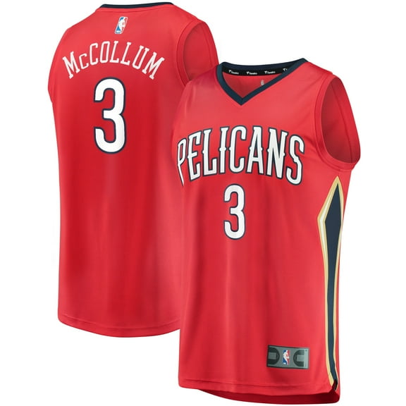 Men's Fanatics C.J. McCollum Red New Orleans Pelicans Fast Break Replica Player Jersey - Statement Edition