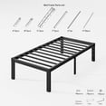 thumbnail image 4 of ULIESC 14" Heavy Duty Metal Platform Bed Frame, No Box Spring Needed, Twin-XL Size, 4 of 8