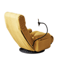 thumbnail image 6 of Modern 360° Rotatable Recliner Chair with Phone Holder, 5 Different Angles Adjustable Lounge Sofa Chair for Bedroom Livingroom Office, Adjustable Head and Waist Game Chair Leisure Chair, Yellow, 6 of 9