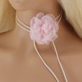 thumbnail image 2 of Unique Bargains 1 Pc Choker Necklace Delicate Rose Beaded Tie Wrap Around Wrist Bracelet Pink, 2 of 6