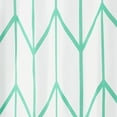 thumbnail image 5 of Polyester Fabric Modern Geometric Herringbone Print Shower Curtain with Reinforced Buttonholes for Master/Guest Bathroom - Machine Washable & Water Resistant - 72" x 72" - Blue-Green/White, 5 of 6