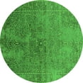 thumbnail image 1 of Ahgly Company Indoor Round Oriental Green Industrial Area Rugs, 4' Round, 1 of 4