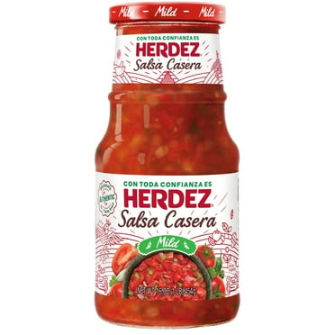 HERDEZ Salsa Casera Mild, Tortilla Chip Dip, Shelf Stable, 16 oz Glass Jar