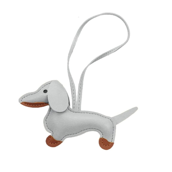 Giaone Mini Dachshund Dog Keychain Cute PU Keyring Hanging Ornament