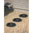thumbnail image 4 of A1 Home Collections Multi Functional-Garden Stepping Stone Mat Round, Natural Rubber Heavy-Duty Beautiful Hand Finished Design 12"X12" Set of 4, Classic Paisley Black, 4 of 6