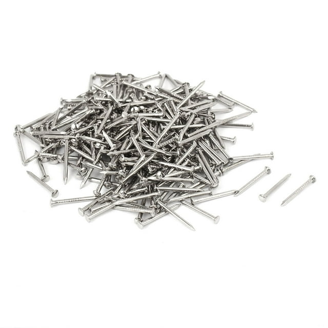 Clavo de empuje de tono plateado para tapicería de muebles del hogar 3mm x 17mm 300pcs