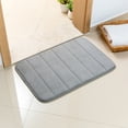 thumbnail image 1 of Bath Mat, Soft and Comfortable, Super Water Absorption, Non-Slip, Thick, Machine Washable, Easy to Dry, for Bathroom Rug (Gray, 80 x 50cm), 1 of 5