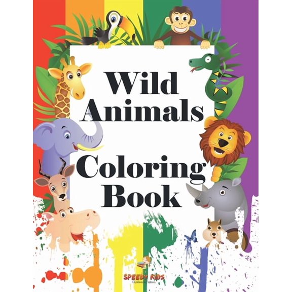 Wild Animals Coloring Book, (Paperback)