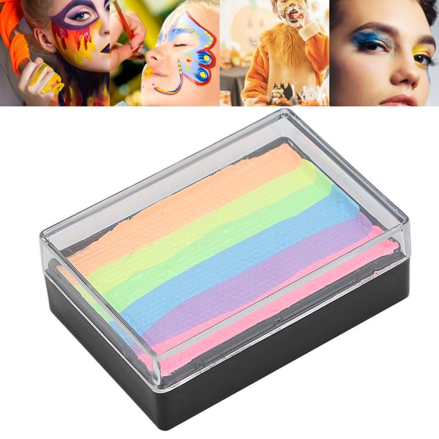 Maquillaje De Pintura, Conveniente Paleta De Pintura Facial Segura De Secado Rápido De 6 Colores Para Festival Para Escenario Para Fiesta