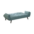 thumbnail image 4 of Biscuit Tufted Sofa Bed - Turquoise Blue Upholstered Sleeper Sofa with Accent Pillow - Stylish Living Room Furniture, 4 of 5