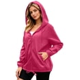 thumbnail image 5 of Turilly Women Solid Rain Jacket Outdoor Plus Size Waterproof Hooded Raincoat Windproof, 5 of 6