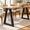 Trapezoid-19 IN, variant on U-shaped Metal Furniture 28 x 24 IN Heavy Duty Industrial Steel Base with Adjustable Feet