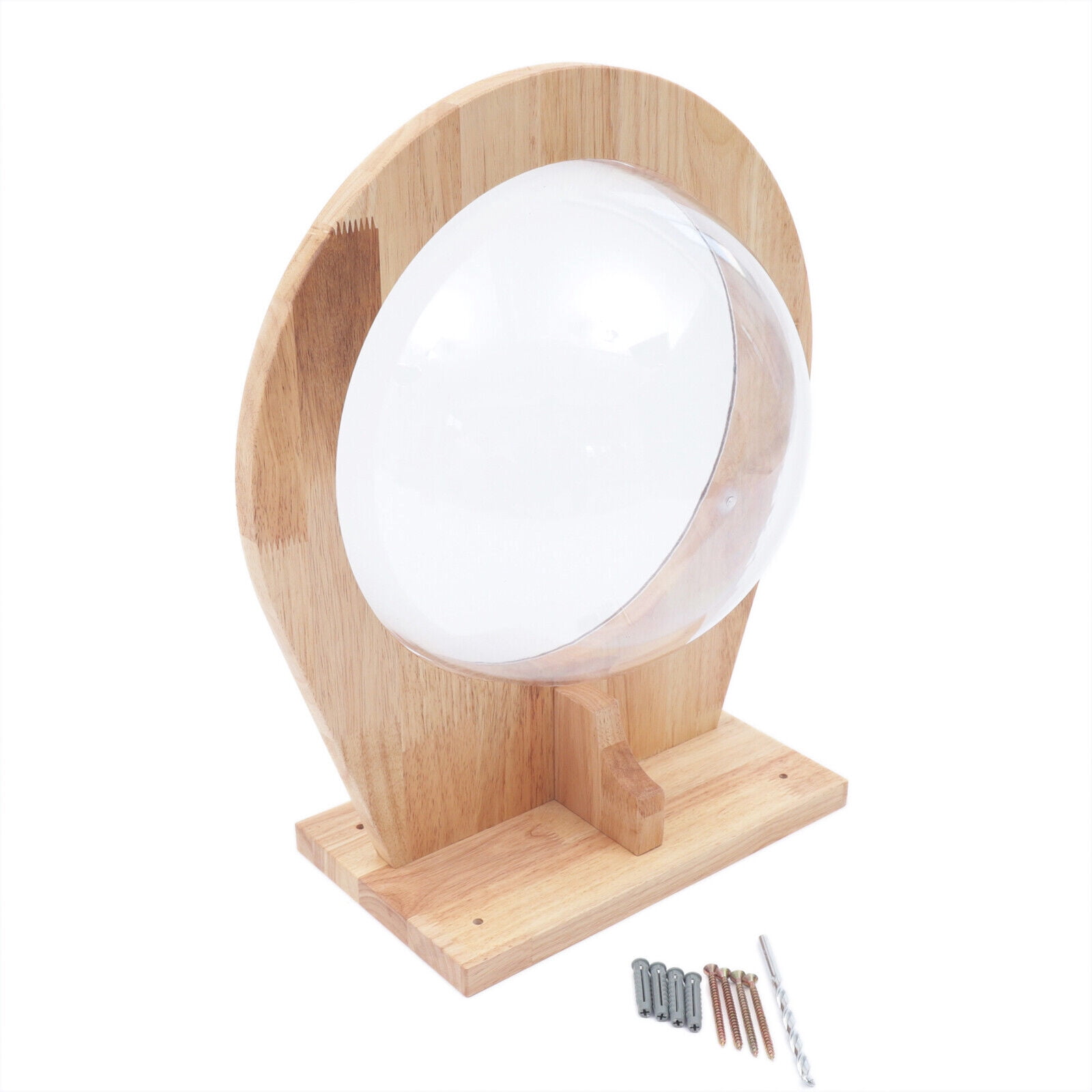 Wall Mounted Wood Cat Perches with Clear Bottom and Base, Cat Sleeping Shelf Bowl 17.72*11.81*7.09in