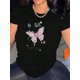 thumbnail image 1 of Camiseta De Verano Con Cuello Redondo Para Mujer, Camisetas De Verano Para Ir De Compras En La PlayaChic Butterfly Print Women's T-Shirt - Casual Crew Neck, Short Sleeve, Stretchy Polyester Blend, M, 1 of 6