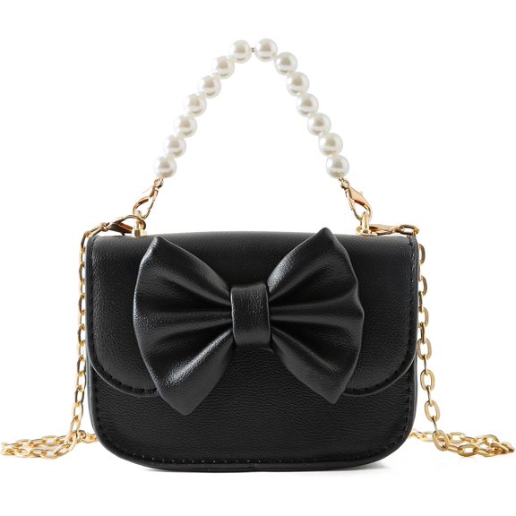 Konexial Kids Girl Cute Crossboby Purse with Bowknot Shoulder Bag for Little Girls Handbags with Handle
