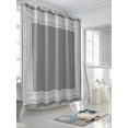 thumbnail image 3 of Shower Curtain Waterproof for Bathroom 72x72 Inch, Grey Key Pattern Bath Curtain for Bath Stalls and Tub Geometric Art Decorative Shower Curtains with Hooks, 3 of 8