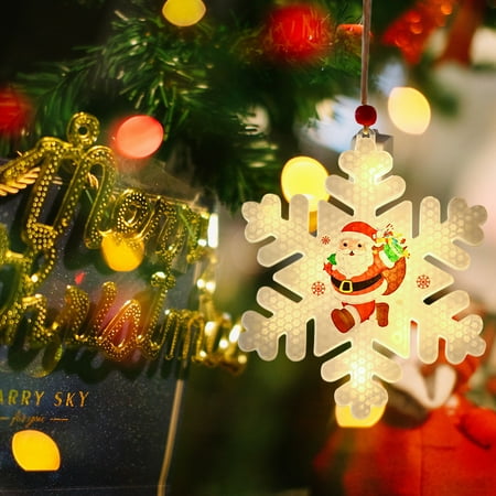 

Christmas Tree Light-emitting Pendant LED Santa Claus House Hotel Bar Decorations