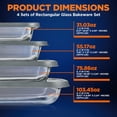 thumbnail image 2 of NutriChef 4 Sets Glass Bakeware High Borosilicate Rectangular Baking Dish W/ Gray BPA-Free Lids, 2 of 7