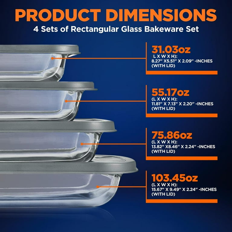 Glass bakeware with hot sale lids