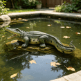 thumbnail image 5 of 23" Simulated Crocodile Garden Statue,Resin Animal Ornament,Creative Indoor & Outdoor Decor for Garden,Porch,Pond & Backyard,Green, 5 of 7