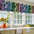 thumbnail image 3 of 2 Pack Colorful Dog Valance for Window Paw Prints on The Board Kitchen Valance Rod Pocket Short Curtain Topper Decorative Window Treatment for Living Room Bedroom 60"x18", 3 of 8