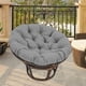 thumbnail image 4 of Cojín para asiento de Patio perfecl 60x60cm almohadillas redondas lavables extraíbles Gris oscuro, 4 of 8