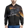 thumbnail image 3 of Chaqueta con cremallera y estampado de serpiente de terror colorido para hombre, sudadera con estampado 3D, chaquetas de bombardero para niños, chaquetas de calle para primavera y otoño, abrigos de ma, 3 of 5