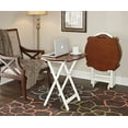 thumbnail image 3 of Powell Furniture Laptop Folding Modern Tray Table, White with Hazelnut Top,, 3 of 5