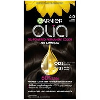 Garnier Olia Oil Powered Ammonia Free Permanent Hair Color 4.0 Dark Brown - 1 kit