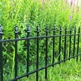 thumbnail image 4 of Thealyn Metal Decorative Garden Fence 22" W x 18" H (5 Panels, Total Length 9.17 ft), Border Folding Fence, Landscape Fencing for Flower Bed, Yard, Animal Barrier,Black, 4 of 4